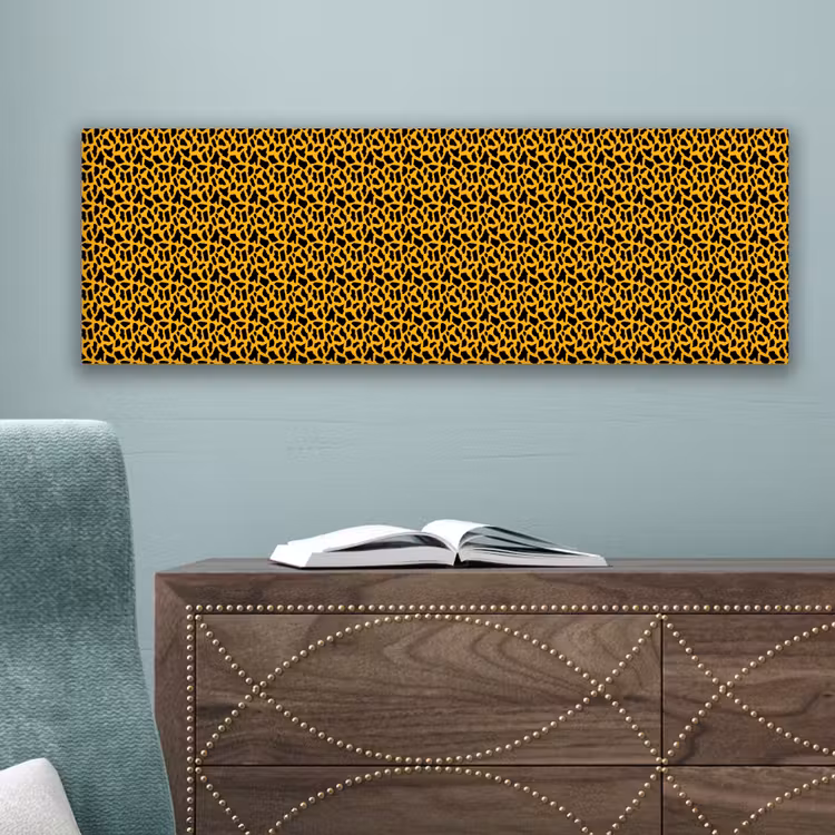 Zwart - Vlekken - Oranje - Dier canvas 2cm klein 828 -sfeer4