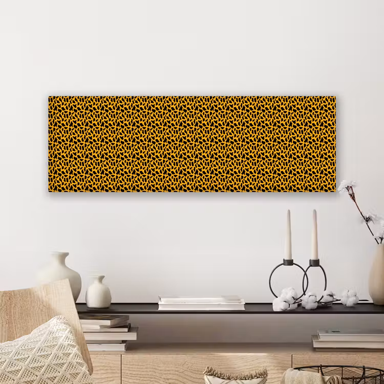 Zwart - Vlekken - Oranje - Dier canvas 2cm klein 828 -sfeer6
