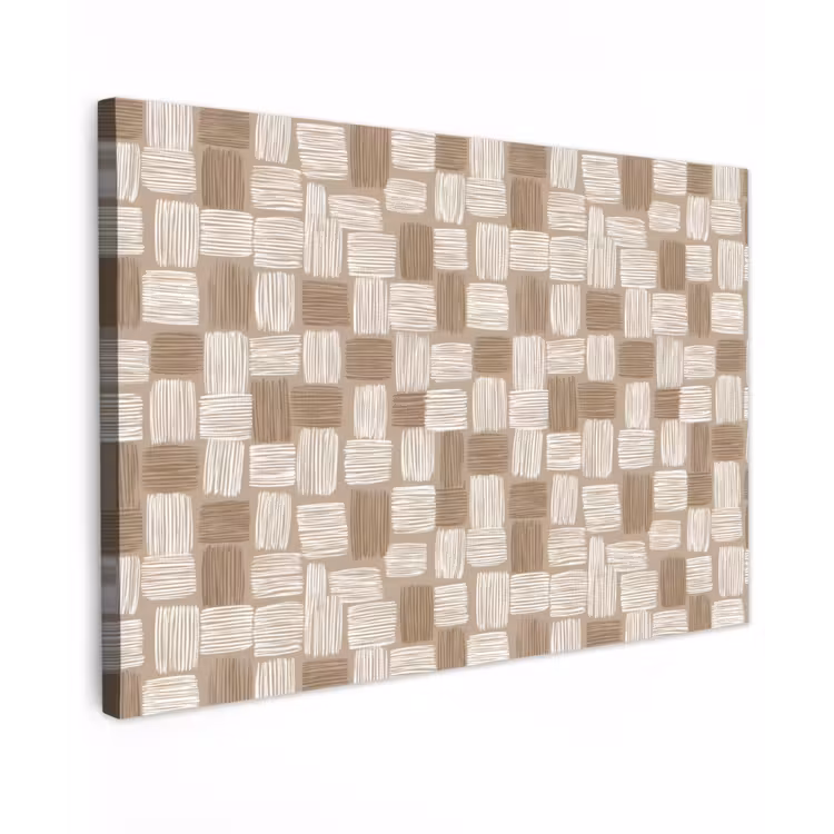 Blok - Patroon - Bruin canvas 2cm klein 34 -z3d