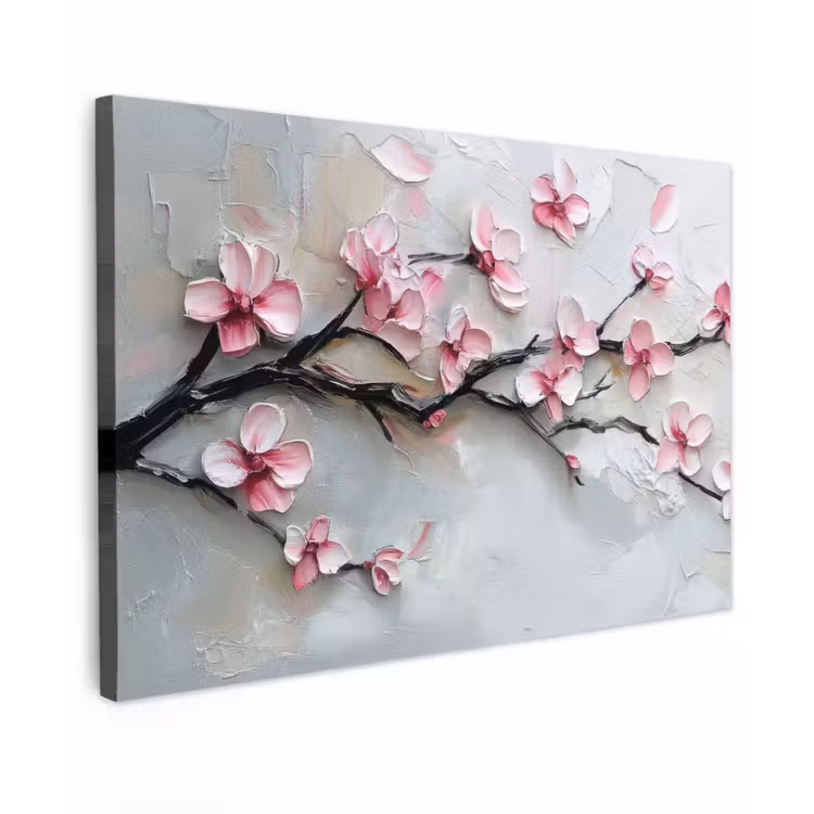 Bloesem - Kunstzinnig - Roze - Sakura canvas 2cm klein -z3d