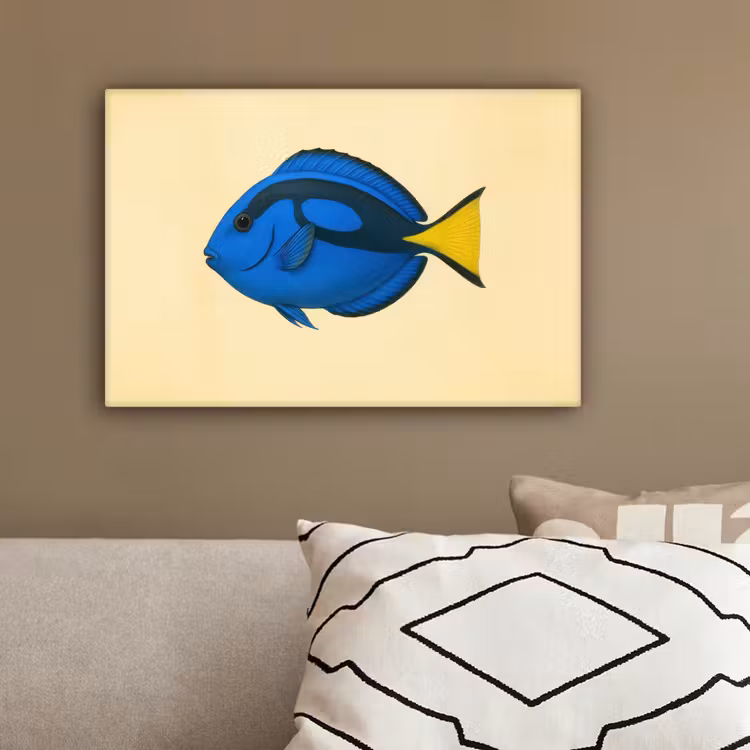 Blauw - Dory - Vis - Staartvin canvas 2cm klein -sfeer3