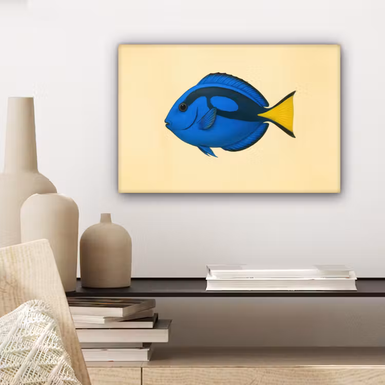Blauw - Dory - Vis - Staartvin canvas 2cm klein -sfeer6
