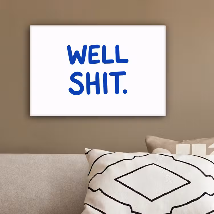 Blauw - Quote - Wit canvas 2cm klein -sfeer3