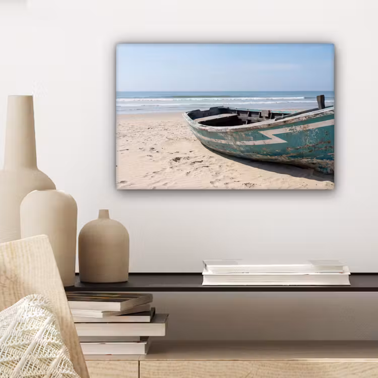 Boot - Zandstrand - Zee canvas 2cm klein -sfeer6
