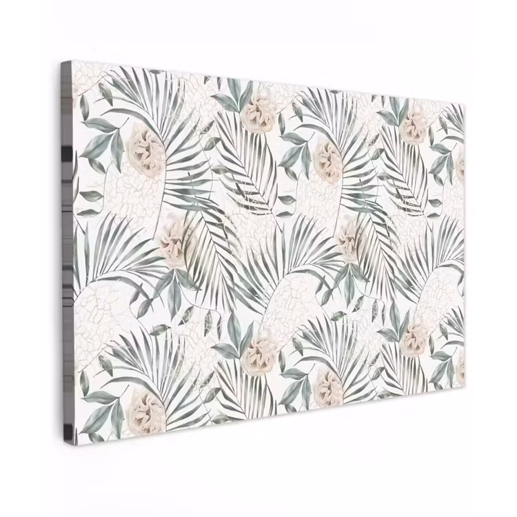 Bohemian - Bladeren - Bloemen - Tropisch canvas 2cm klein -z3d