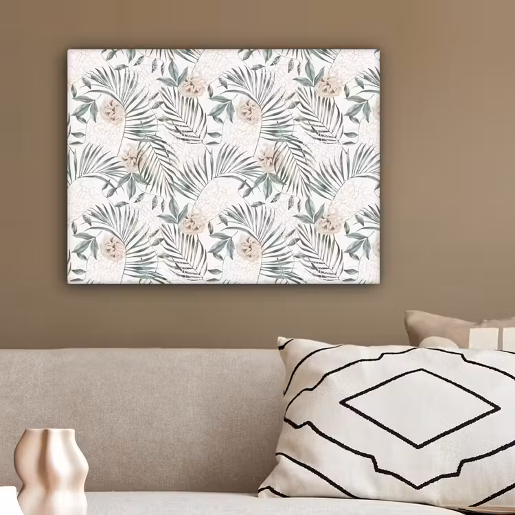 Boho - Jungle - Bloemen - Bladeren canvas 2cm klein -sfeer3