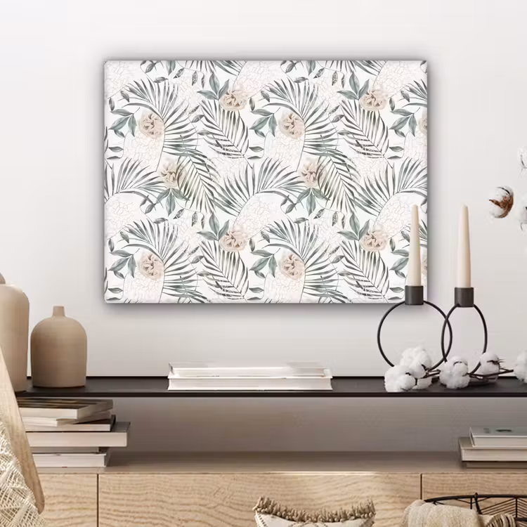 Boho - Jungle - Bloemen - Bladeren canvas 2cm klein -sfeer6