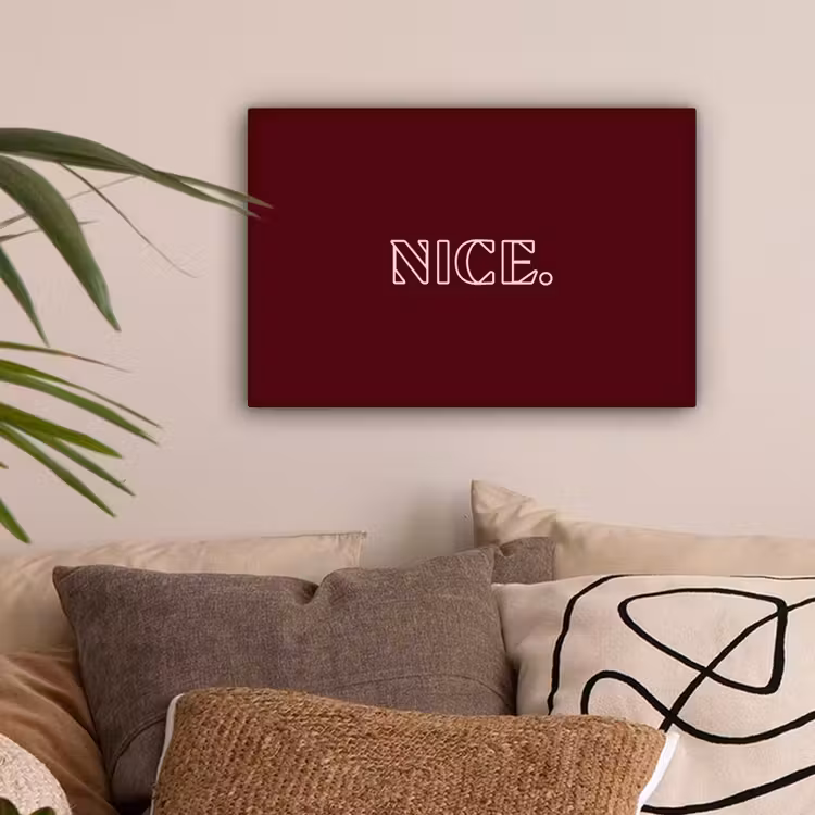 Bordeaux - Nice - minimalistisch canvas 2cm klein -z3d