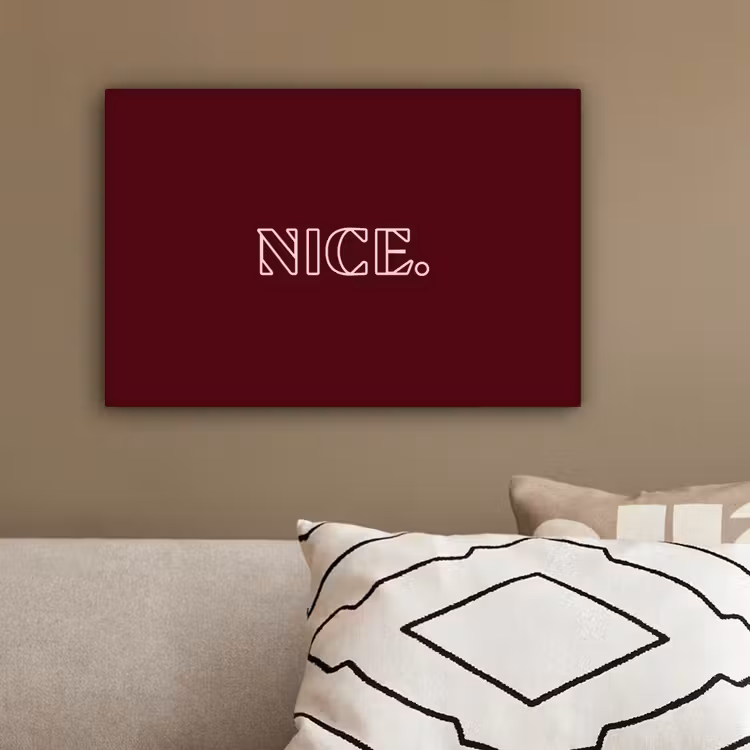 Bordeaux - Nice - minimalistisch canvas 2cm klein -sfeer1