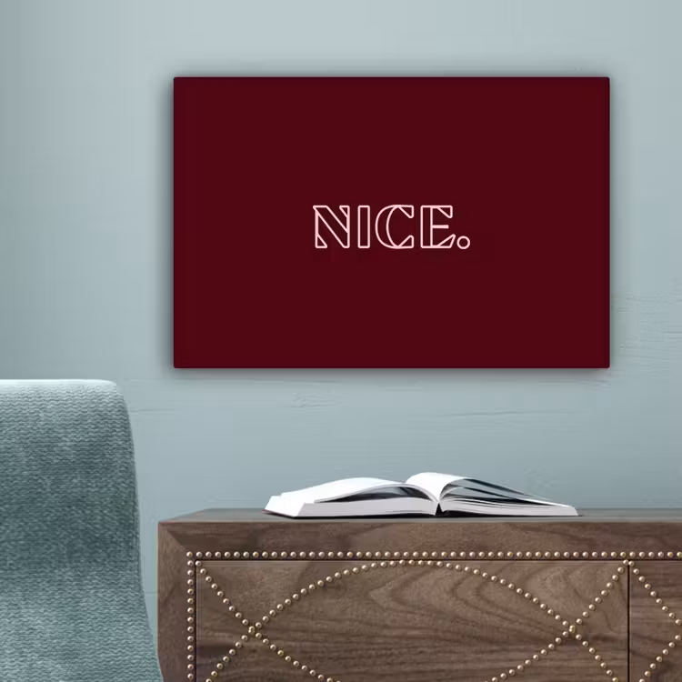 Bordeaux - Nice - minimalistisch canvas 2cm klein -sfeer1