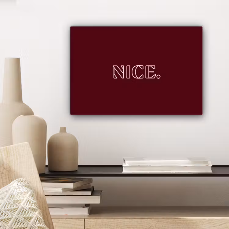 Bordeaux - Nice - minimalistisch canvas 2cm klein -sfeer3