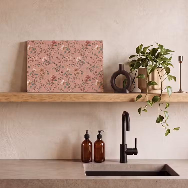 Botanisch - Bloemen - Roze canvas 2cm klein 34 -sfeer3