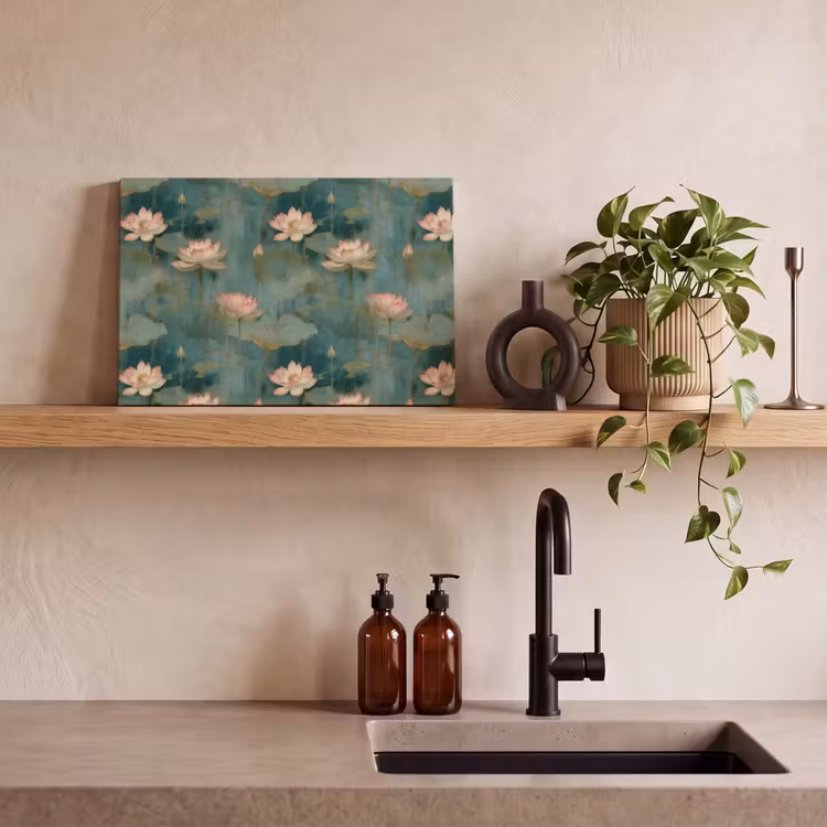 Botanisch - Bloemen - Roze canvas 2cm klein 34 -sfeer3