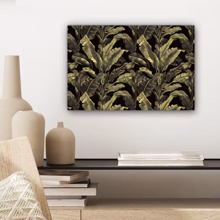 Botanisch - Bladeren - Groen canvas 2cm klein 34 -sfeer6