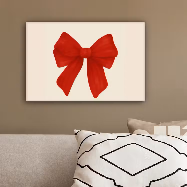 Strik - Symmetrisch - Rood - Lint canvas 2cm klein -sfeer3