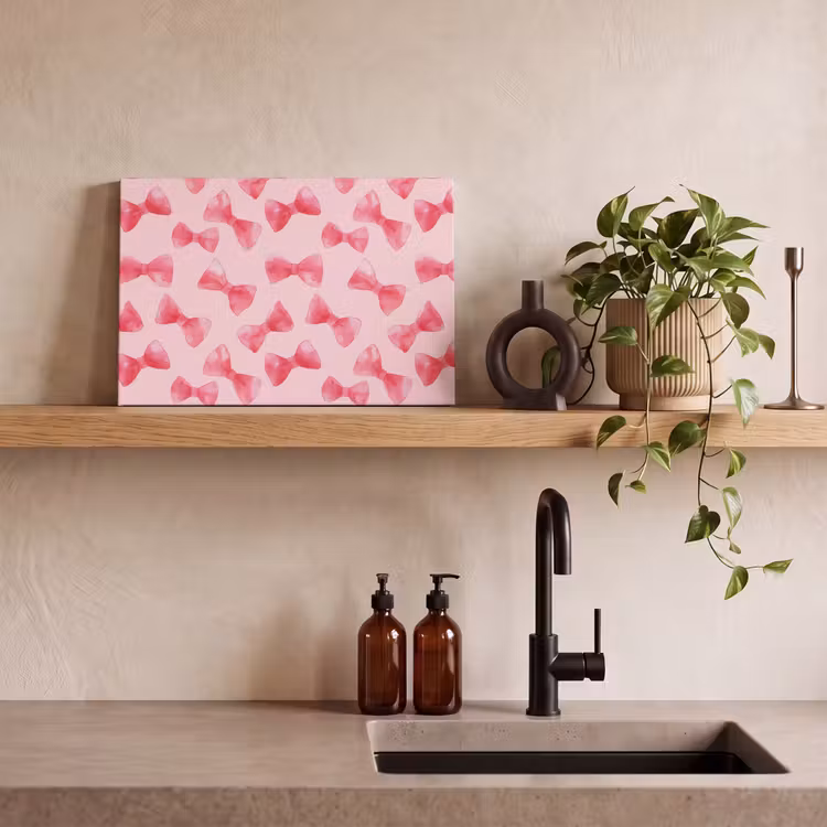 Strikken - Aquarel - Roze canvas 2cm klein 34 -sfeer3