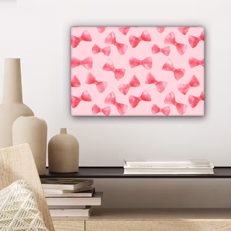 Strikken - Aquarel - Roze canvas 2cm klein 34 -sfeer6