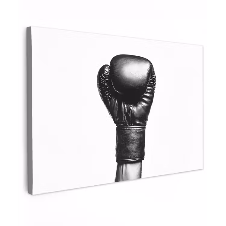 Bokshandschoen - Zwart - Hand canvas 2cm klein -z3d