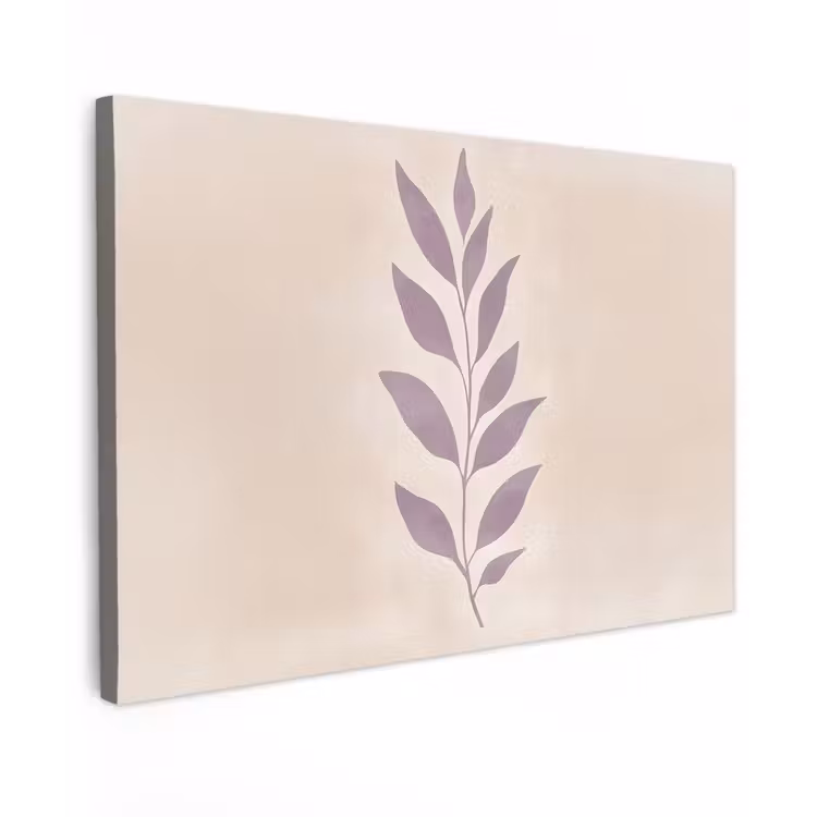 Tak - Bladeren - Minimalistisch - Beige canvas 2cm klein -z3d