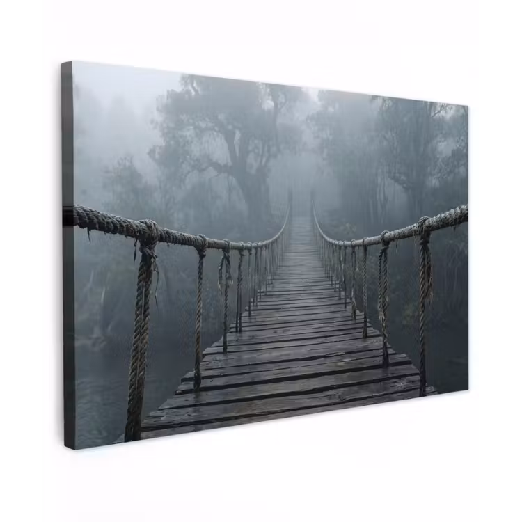 Brug - Jungle - Mist - Natuur canvas 2cm klein -z3d