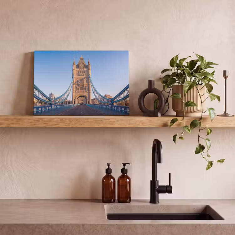 Brug - Toren - Architectuur - Klassiek - Blauw canvas 2cm klein -sfeer3