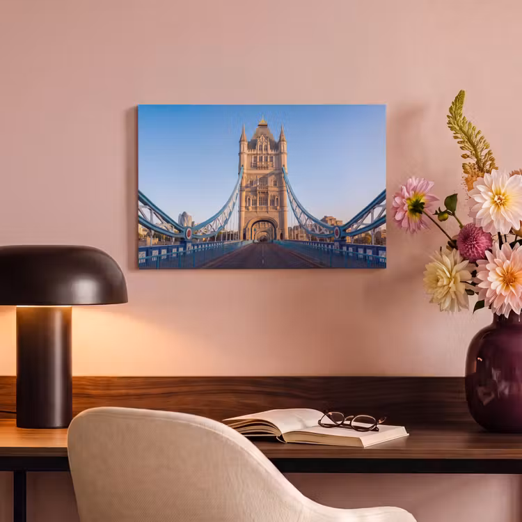 Brug - Toren - Architectuur - Klassiek - Blauw canvas 2cm klein -sfeer4