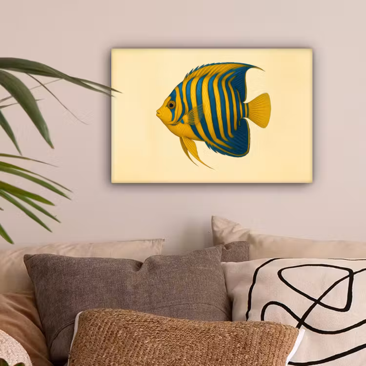 Felgeel - Vis - Strepen - Vinnen canvas 2cm klein -sfeer1