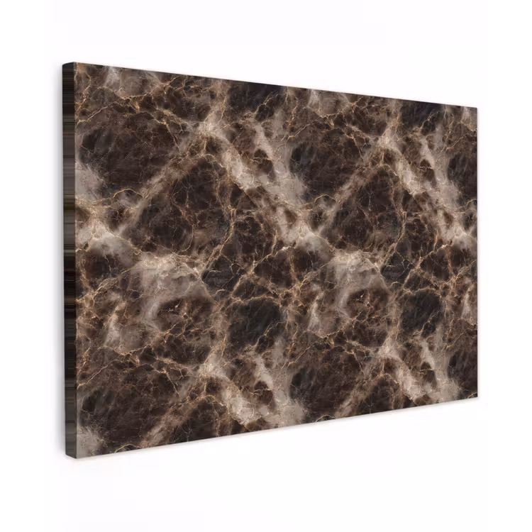 Bruin - Goud - Marmer canvas 2cm klein 34 -z3d