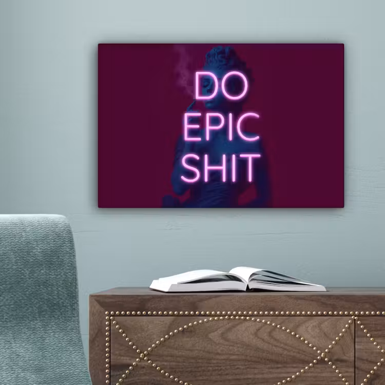 Buste - Neon - LED - Letters canvas 2cm klein -sfeer4