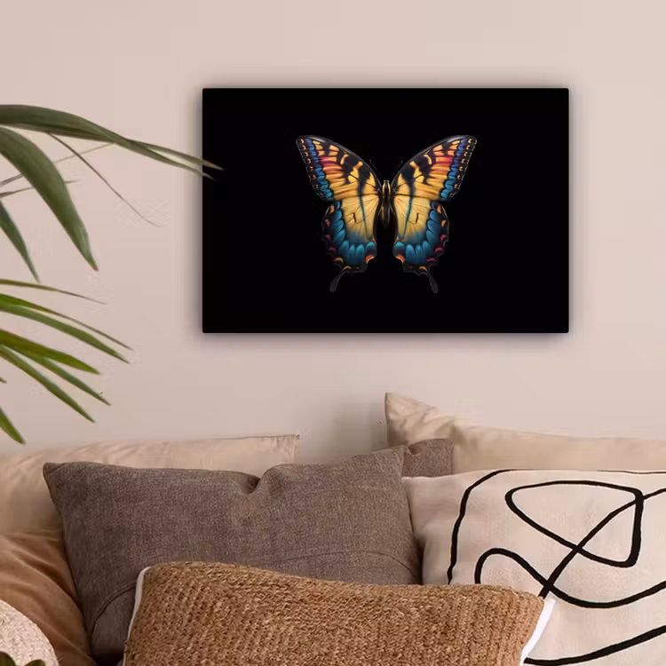 Vlinder - Kleurrijk - Speels canvas 2cm klein -sfeer1