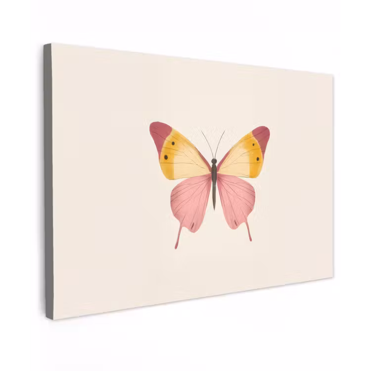 Vlinder - Illustratie - Roze canvas 2cm klein -z3d