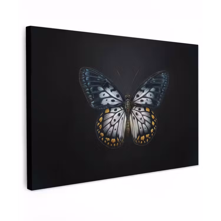 Vlinder - Monochroom - Balans canvas 2cm klein -z3d