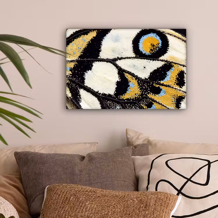 Vlinder - Vleugel - Geel canvas 2cm klein -sfeer1