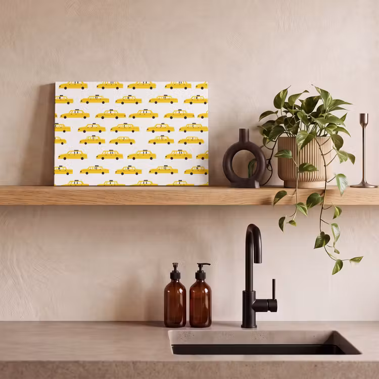 Taxi - Iconisch - Geel canvas 2cm klein 34 -sfeer3