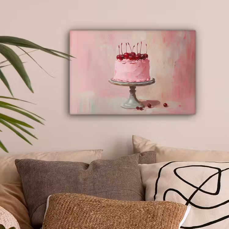 Taart - Pink - Cherry canvas 2cm klein -sfeer1