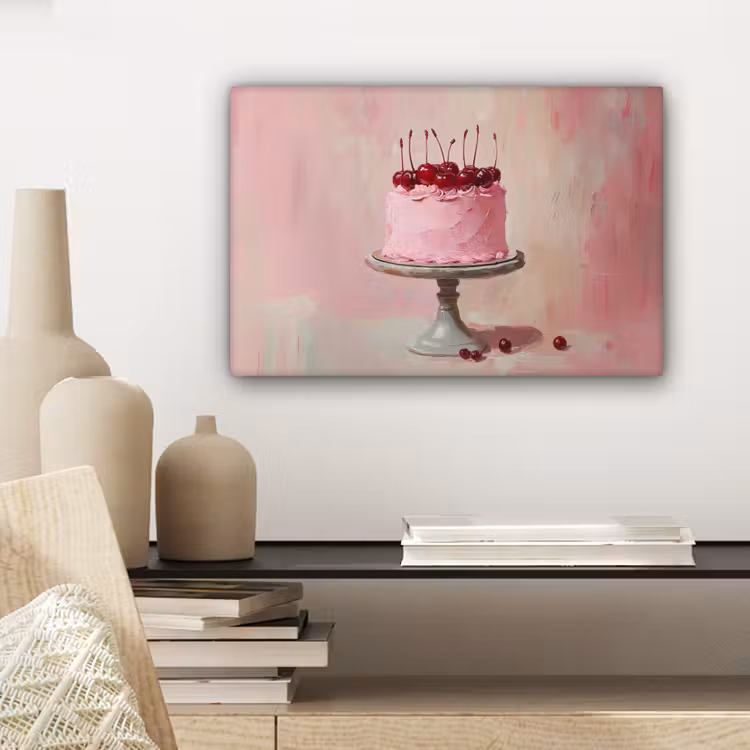 Taart - Pink - Cherry canvas 2cm klein -sfeer6