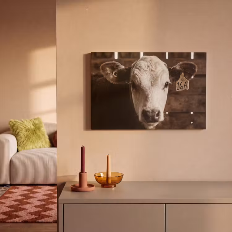 Kalf - Oormerk - Houten stal canvas 2cm klein -sfeer1