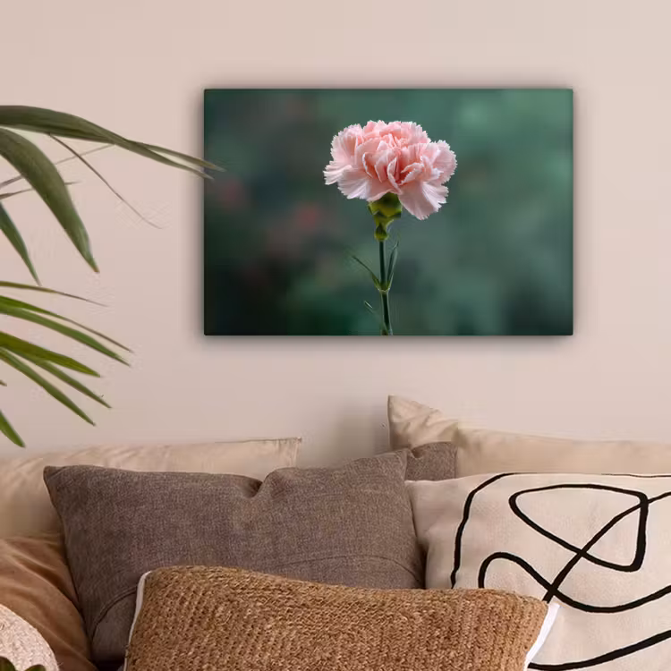Anjer - Roze - Bloemblaadjes canvas 2cm klein -sfeer1
