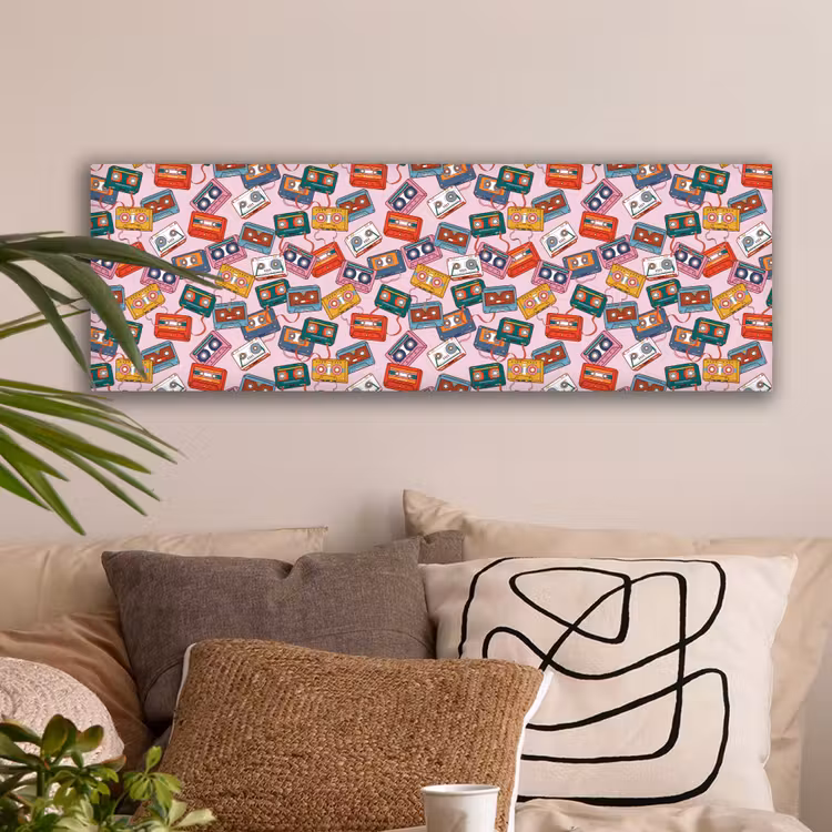 Cassette - Patroon - Roze canvas 2cm klein 828 -sfeer1