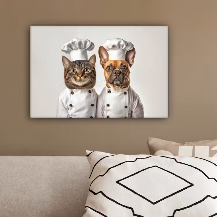Kat - Hond - Kokskleding canvas 2cm klein -sfeer3