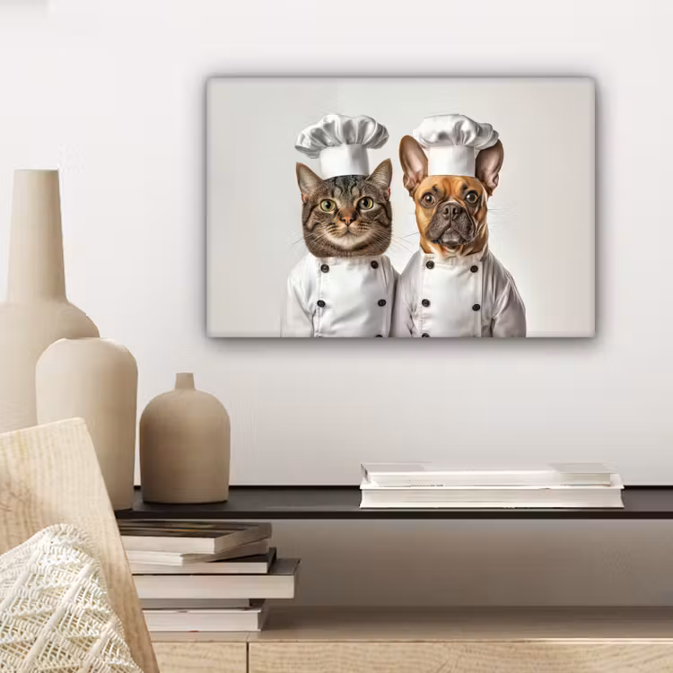 Kat - Hond - Kokskleding canvas 2cm klein -sfeer6