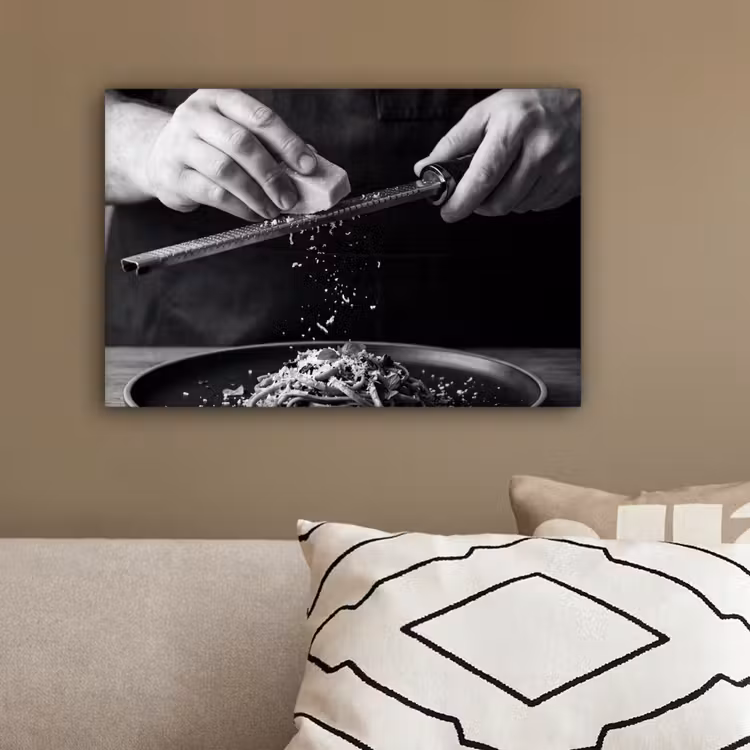 Kaas - Pasta - Rasp canvas 2cm klein -sfeer3