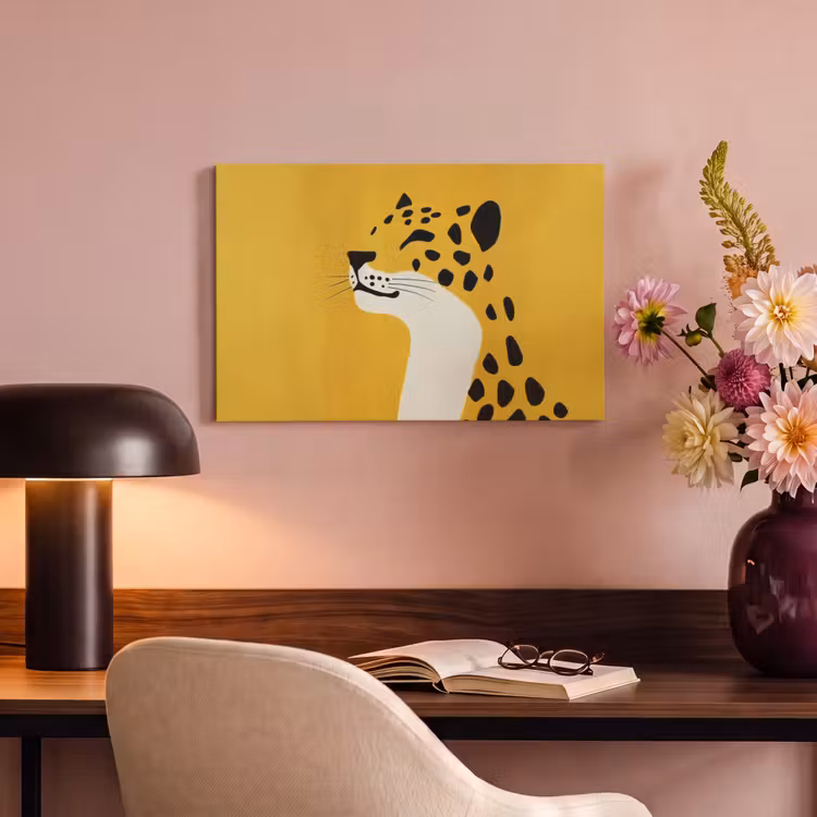 Cheetah - Illustratie - Geel canvas 2cm klein -sfeer4