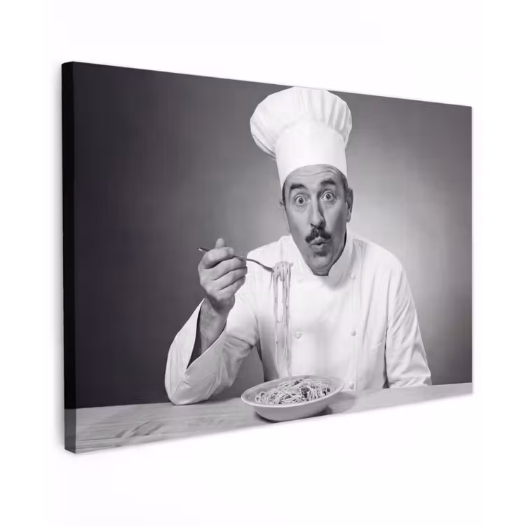 Chef - Spaghetti - Pasta canvas 2cm klein -z3d