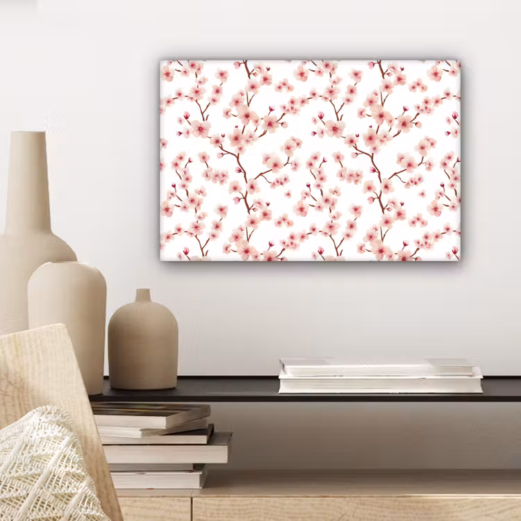 Kersenbloesem - Takken - Roze canvas 2cm klein 34 -sfeer6