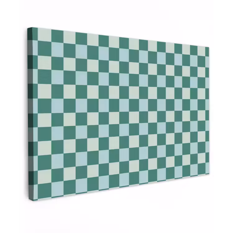 Schaak - Klassiek - Groen canvas 2cm klein 34 -z3d
