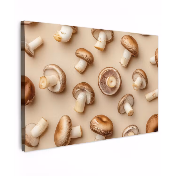 Kastanje Champignons - Beige canvas 2cm klein -z3d
