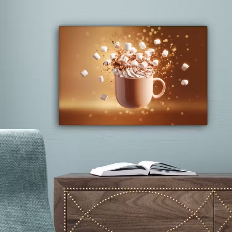 Chocomelk - Drinken - Warm - Bruin canvas 2cm klein -sfeer4