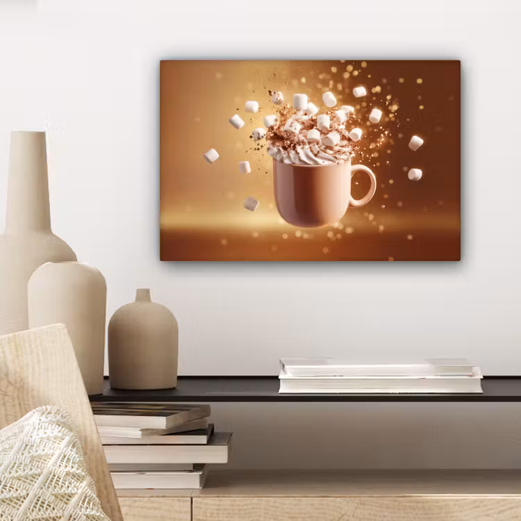 Chocomelk - Drinken - Warm - Bruin canvas 2cm klein -sfeer6