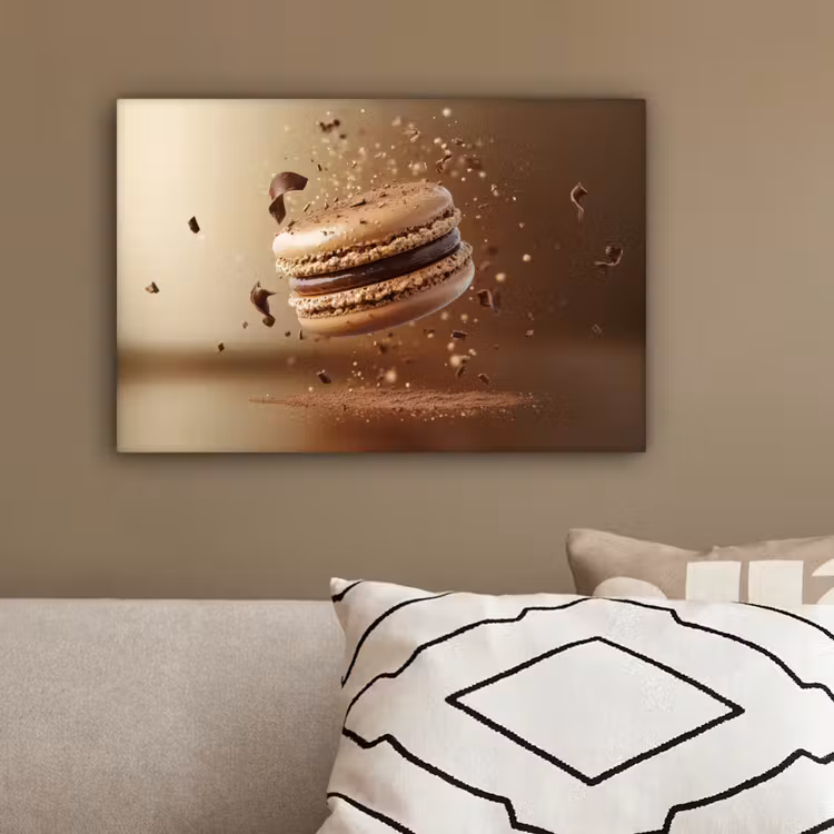 Chocolade - Macarons - Eten - Snoep canvas 2cm klein -sfeer3